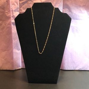 Elegant 925 Sterling Silver Gold Figaro Chain